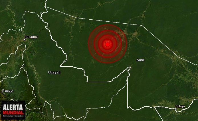 Un sismo inusual moderado pero profundo golpea la ciudad de Acre en Brasil