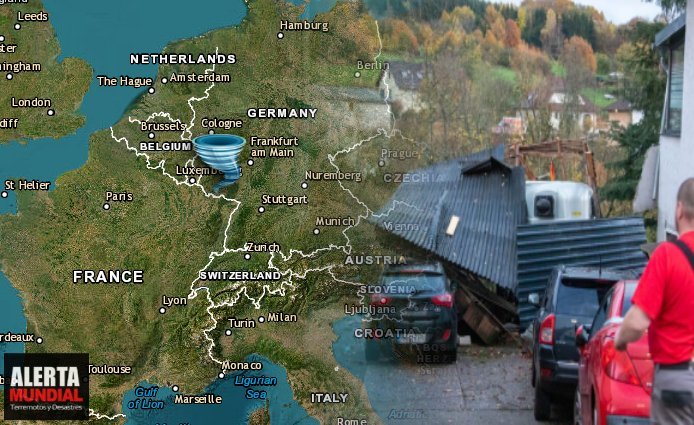 Violento tornado arrasa tres ciudades de Alemania frontera con Francia