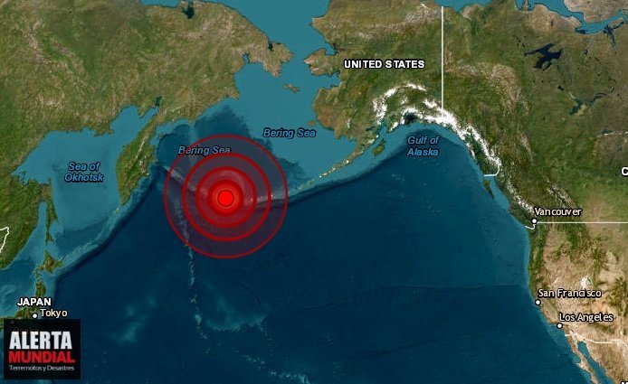 Sismo potencial sacude Alaska de los Estados Unidos