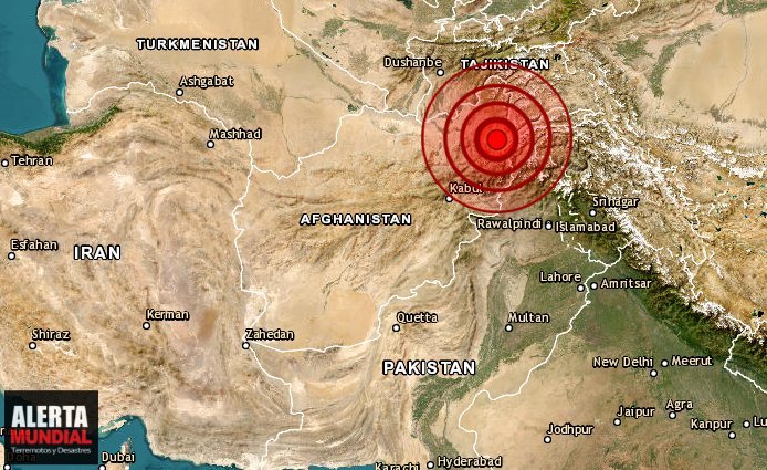 Un potente sismo sacude Afganistán se siente en Pakistán y el norte de India