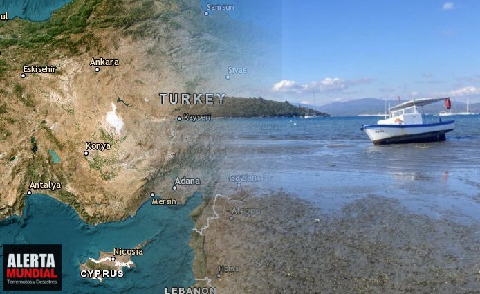 El mar retrocede varios metros en Turquía Ciudadanos intranquilos