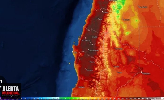 Ola de calor Chile registra las temperaturas mas altas en todo el mundo