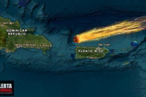 Una bola de fuego color verde con fuerte resplandor surca los cielos de Puerto Rico