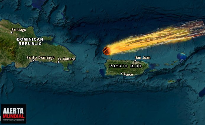 Una bola de fuego color verde con fuerte resplandor surca los cielos de Puerto Rico