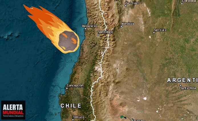 Enorme bola de fuego convierte la noche en día por unos segundos en Chile