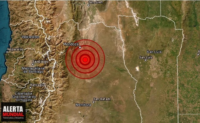 Fuerte sismo sacude Mendoza, Argentina.. ¡Se sintió fuerte!