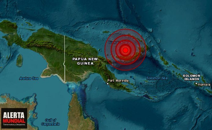 Reportan fuerte sismo en Papúa Nueva Guinea se descarta tsunami en costas del Pacifico