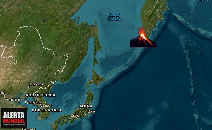 Se registra erupción del volcán Ebeko, en las Islas Kuriles, Rusia