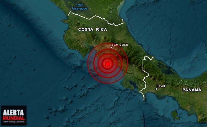 Sismo en el Pacífico Central sacude gran parte del territorio de Costa Rica