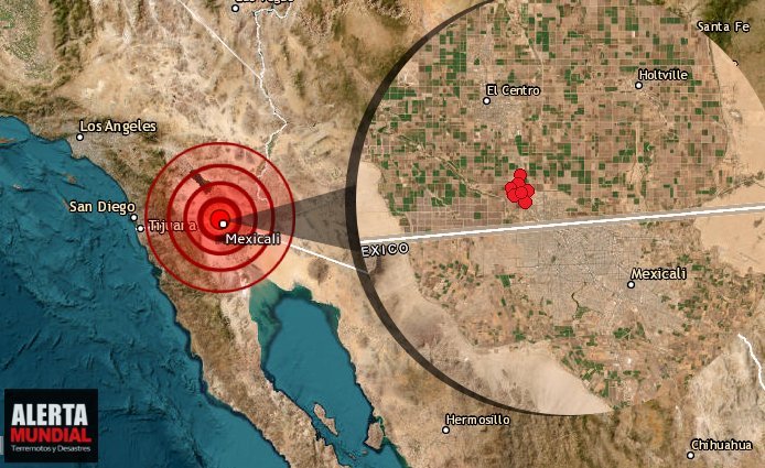 Continúa la sismicidad en la región de Mexicali y Calexico con múltiples movimientos telúricos