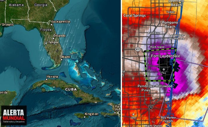 Lluvias torrenciales provocan grandes inundaciones en el sur de Florida