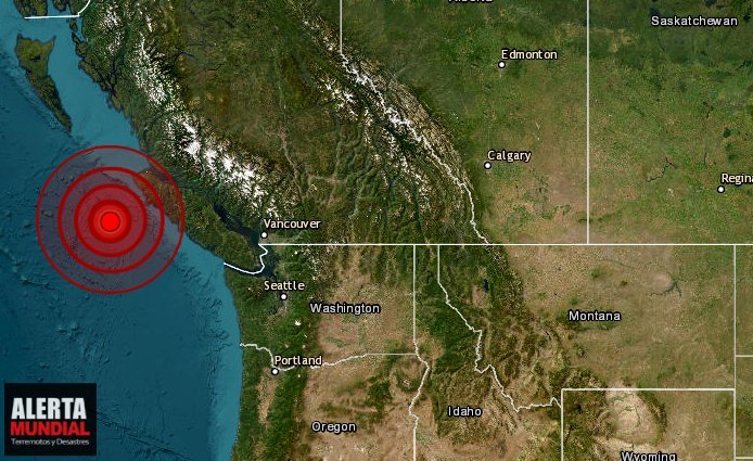 Un sismo de magnitud 6.2 se registra en Vancouver, Canadá
