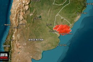 ¡El cielo de Montevideo se incendió literalmente! todo se tiñó de rojo como la sangre