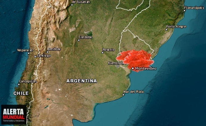 ¡El cielo de Montevideo se incendió literalmente! todo se tiñó de rojo como la sangre