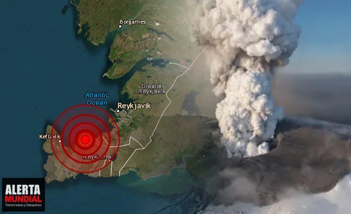 Posible erupción volcánica en Islandia se registran 2.200 sismos en 24 horas