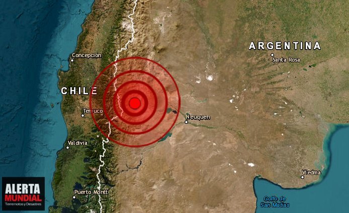 Un Tremendo sismo sacude Neuquen, Argentina tan lejos como Chile