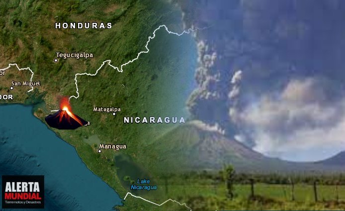 Volcán San Cristóbal el mas alto de Nicaragua registra erupción