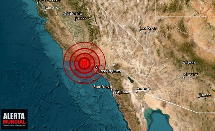 Fuerte sismo con varias replicas sacude en segundos California
