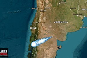 La oscuridad se hace de día por una enorme bola de fuego sobre Chile y Argentina