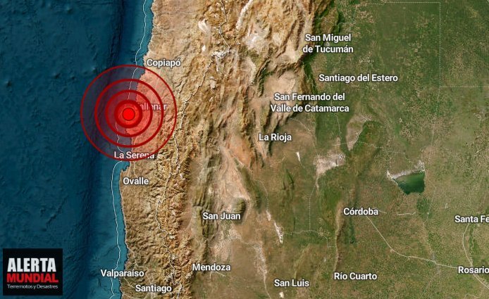 Potente temblor sacude la costa de Atacama, Chile y se sintió en la Argentina