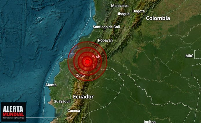 Sismo sentido fuerte en Ecuador hace poco..