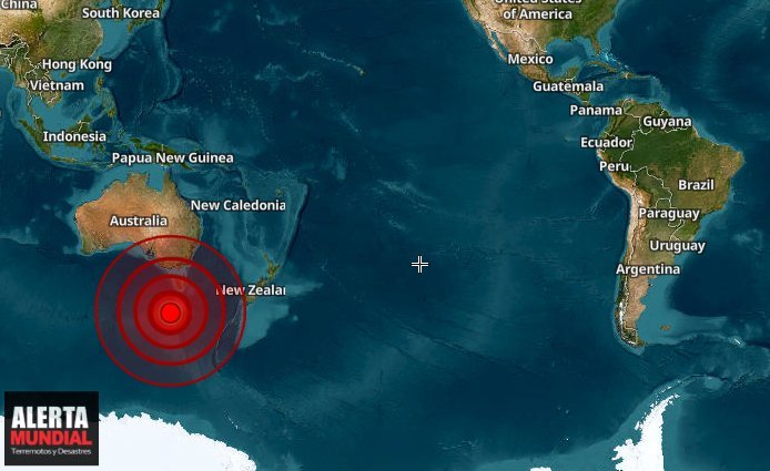Terremoto registrado en Isla Macquarie de Australia