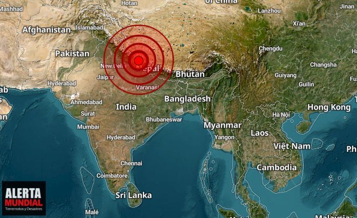Potente sismo remece Nepal tan lejos como Nueva Delhi de la India