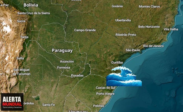 Tsunami meteorológico arrastró todo a su paso en el mar de Brasil causando pánico y quedo grabado en video