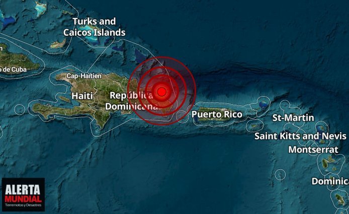 Riguroso temblor en República Dominicana sentido en Puerto Rico