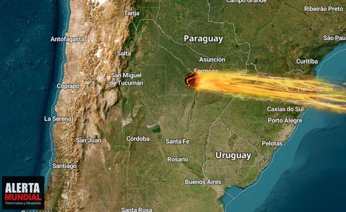 Misteriosa Bola de Fuego Ilumina los Cielos de Puerto Bermejo, Argentina