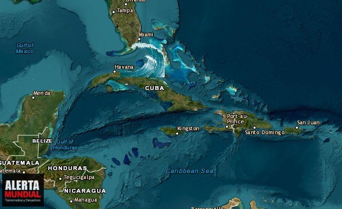 El mar se sale como mini-tsunami e inunda todo a su paso en Habana, Cuba