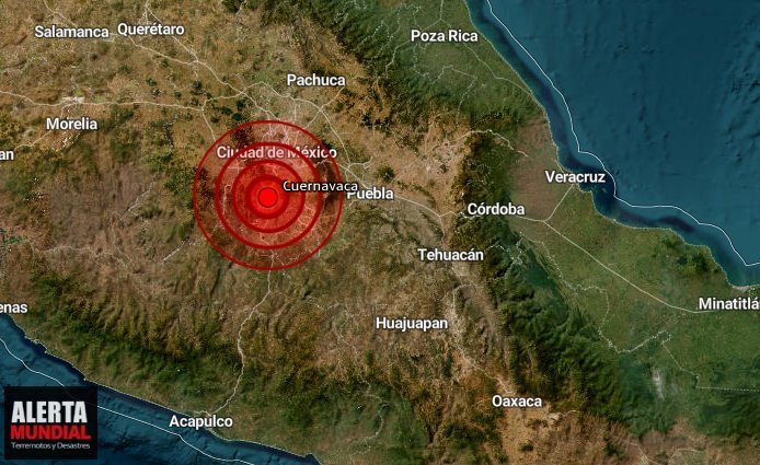 Evacuación Masiva tras intenso sismo en Morelos de México