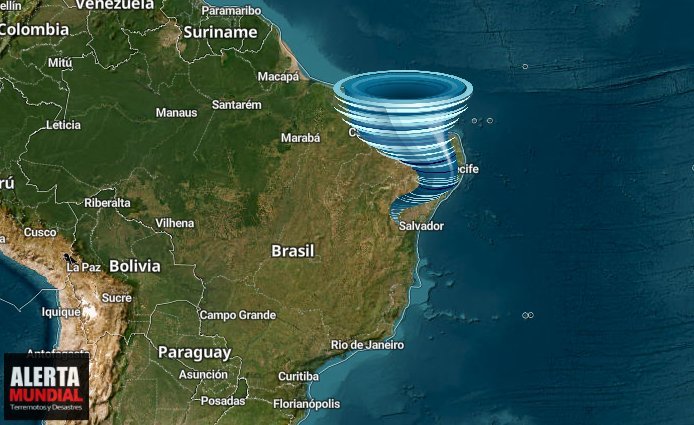 Impactante Tornado causa daños y asusta a los vecinos de Estrela de Alagoas en Brasil