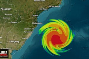 Raro ciclón subtropical con trayectoria atípica golpeará en la Costa Sureste de Brasil