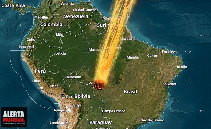 La noche se hizo de día tras la caída de un enorme meteoro en Brasil
