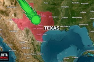 Pequeños meteoritos verdes descienden sobre la Tierra y arden sobre Galveston