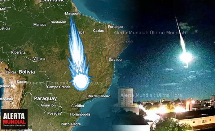 Explosión celestial Meteoro más brillante que la Luna sorprende en Rio Grande do Sul