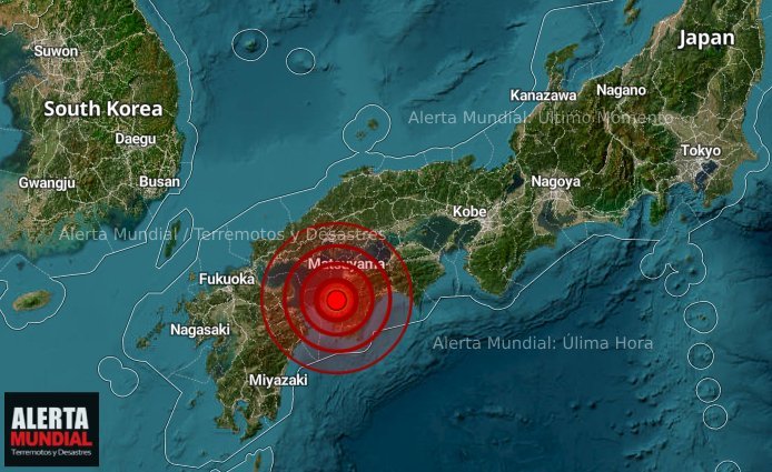 Potente sismo sacude hace poco el sur de Japón, no hay aviso de tsunami