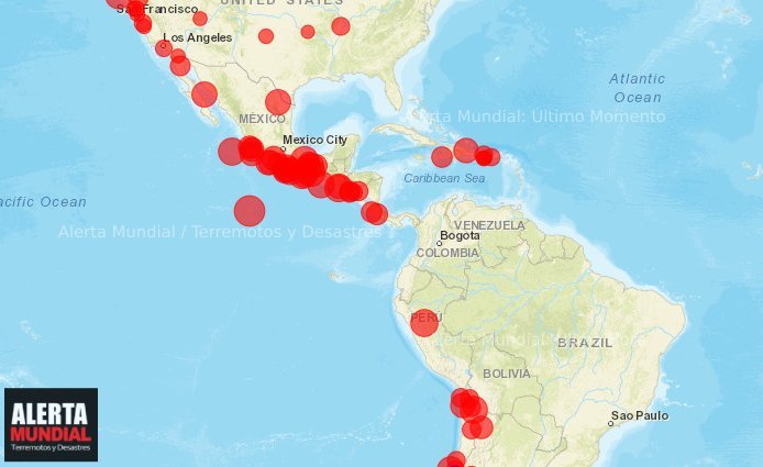 Sismos globales el 12 de abril Se informa sismos en Chile, México, California, Perú, El salvador y más