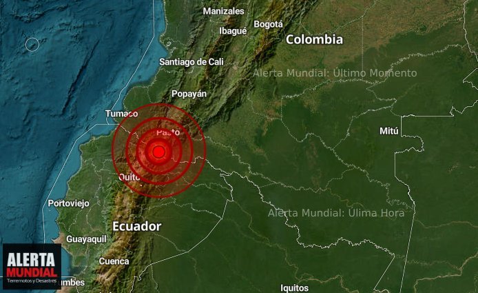 Doble temblor FUERTE! sacude la frontera entre Ecuador y Colombia