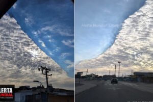Fascinante fenómeno de nubes divide el cielo de Arica, Chile