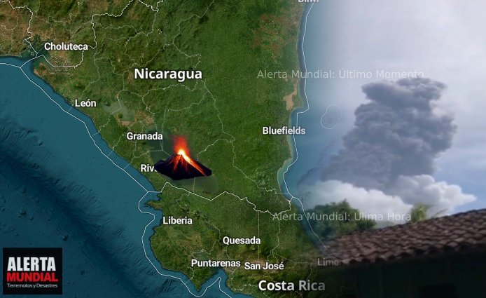 La alarma se desata en Nicaragua debido al temblor y la erupción del volcán Concepción