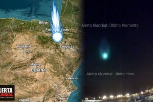 Meteorito enorme Llegó a la Tierra con una trayectoria muy vertical sobre Zaragoza