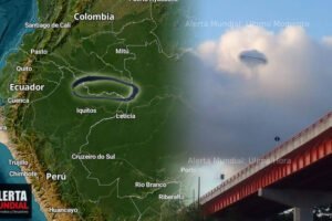 Presencia misteriosa en el cielo de Iquitos captan entre las nubes un aro negro