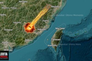 Restos de un cohete chino se estrella y causa enorme estruendo sacudiendo casas