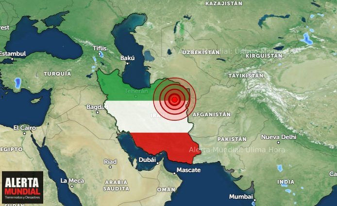 Sismo en el noreste de Irán deja al menos cuatro victimas y mas de 120 lesionados en imágenes