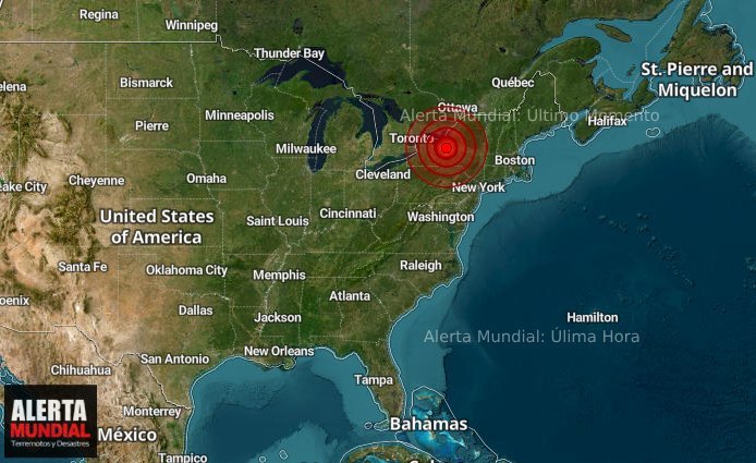 Sismo inusual sacude el norte del estado de Nueva York y Canadá