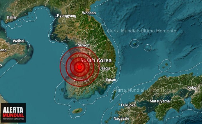 Temblor Inusual en Corea del Sur causa daños menores pero sin heridos