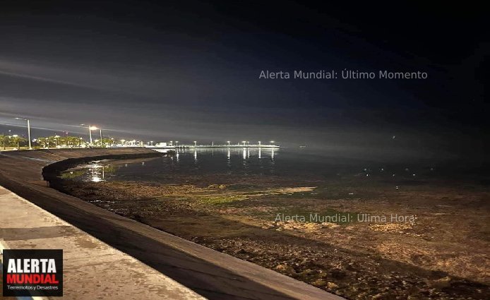 Reportan que el mar en el malecón se está alejando de la costa de Campeche.