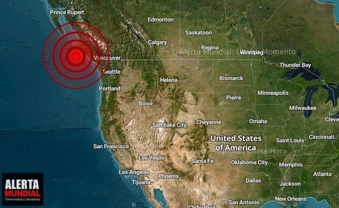 Terremoto de Magnitud 6.6 Sacude Vancouver Island sin Daños ni Alerta de Tsunami